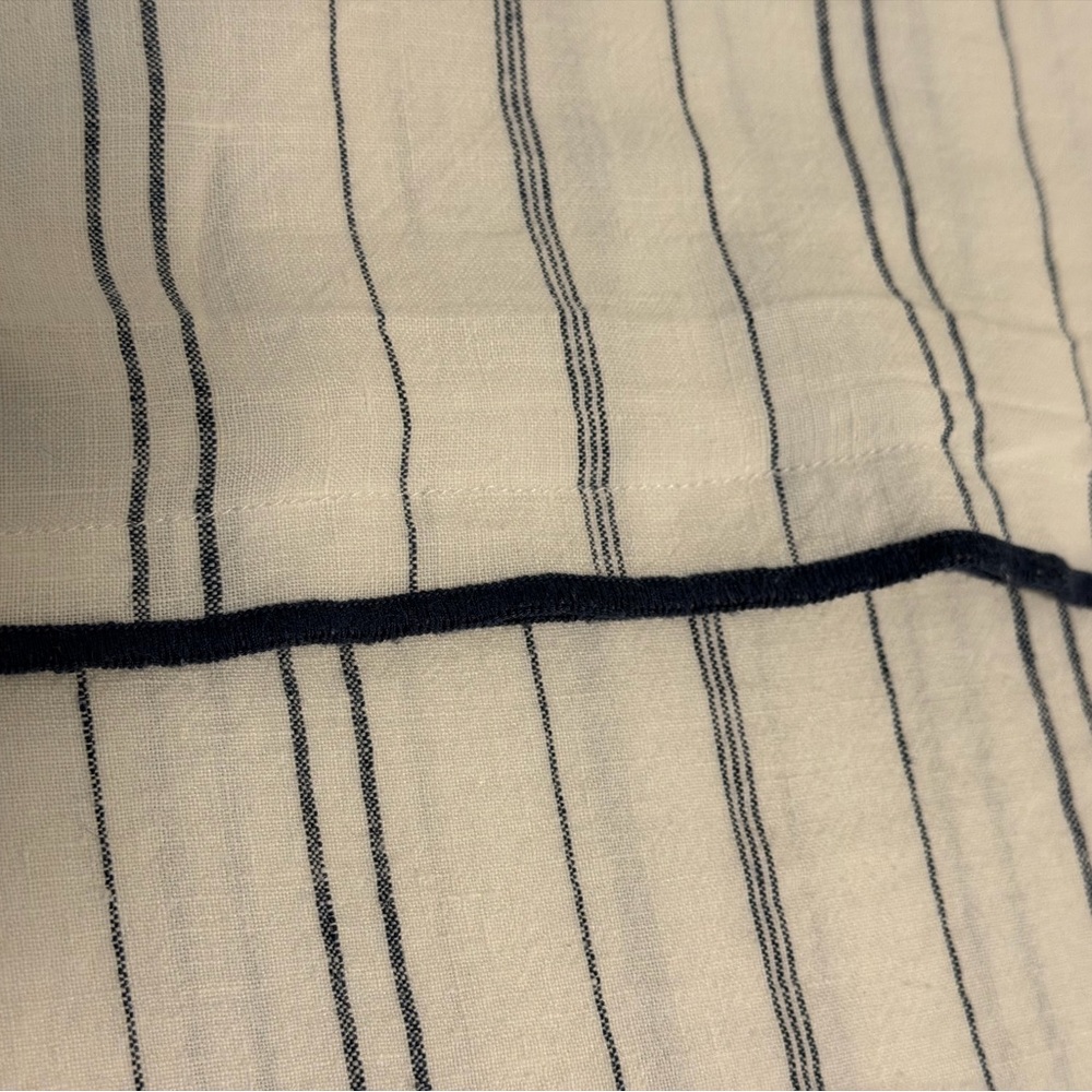 Hotel Collection Pinstripe Cream and Gray Bedding - Picture 2 of 5